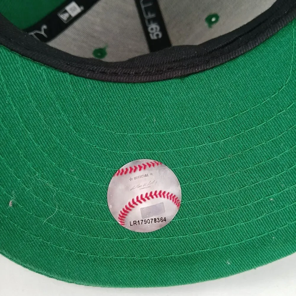 Atlanta Braves New Era 59FIFTY Fitted Hat 7 5/8 Green White MLB Cap